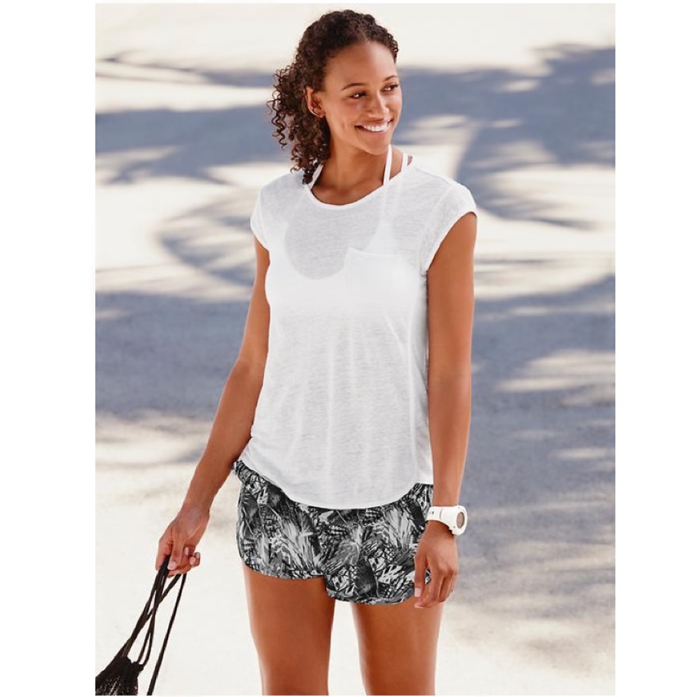 NWT Athleta Newport Linen Tee White